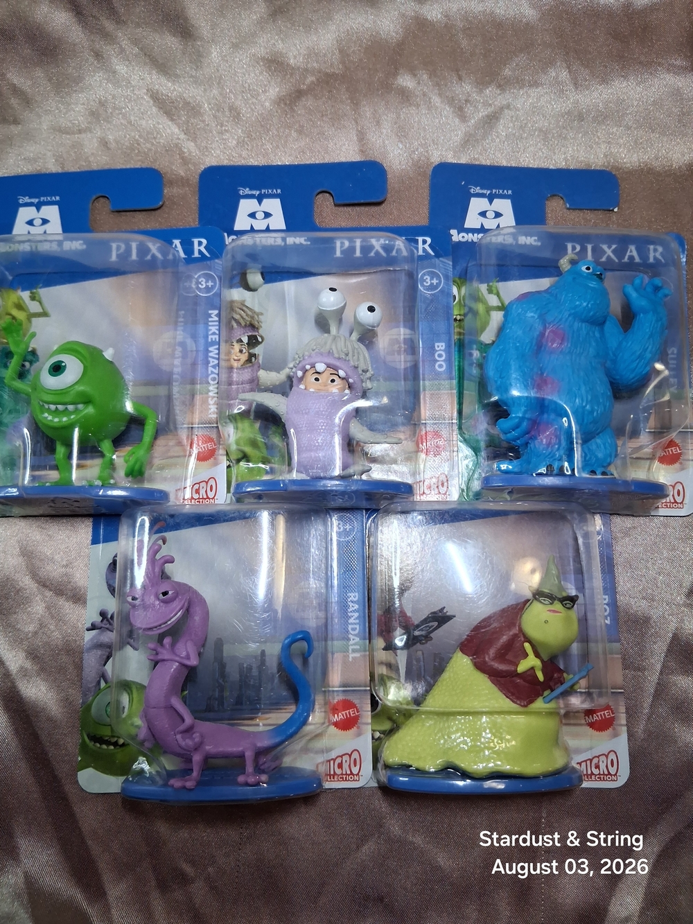 Disney Pixar Monsters Inc Mattel Micro Collection Mini Figure Set Of 5